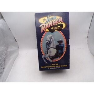 The Lone Ranger 3 Pack VHS Set Clayton Moore Jay Silverheels Western Box Set